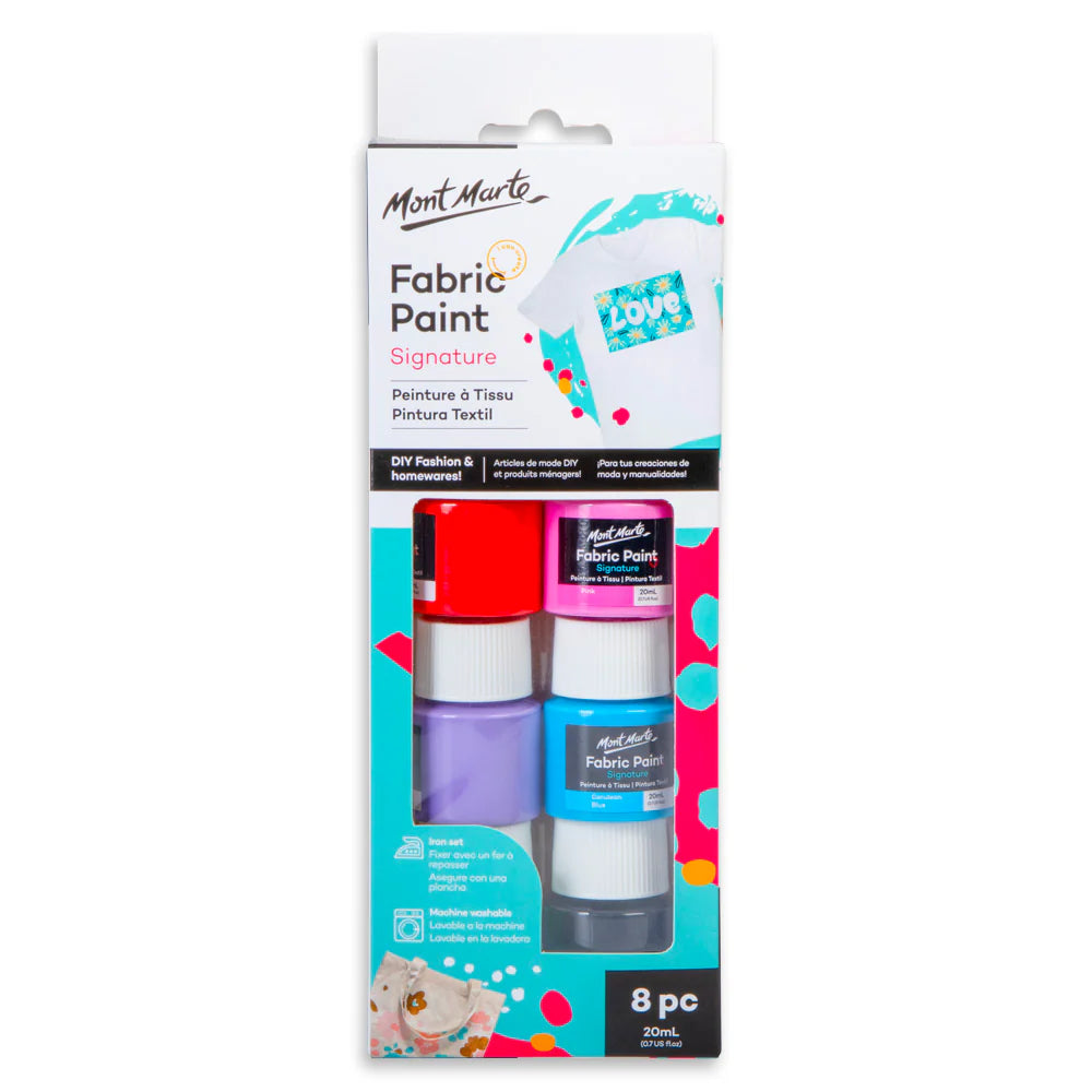 FABRIC PAINT SET ( BRAND MONT MARTE ) SIGNATURE 8PCS 20ML
