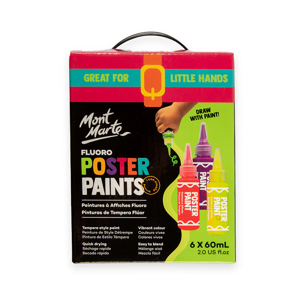 FLOURO POSTER PAINT ( BRAND MONT MARTE ) 6PC 60ML