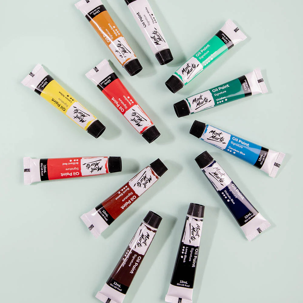 OIL PAINT ( BRAND MONT MARTE ) SIGNATURE 12PCS 12ML