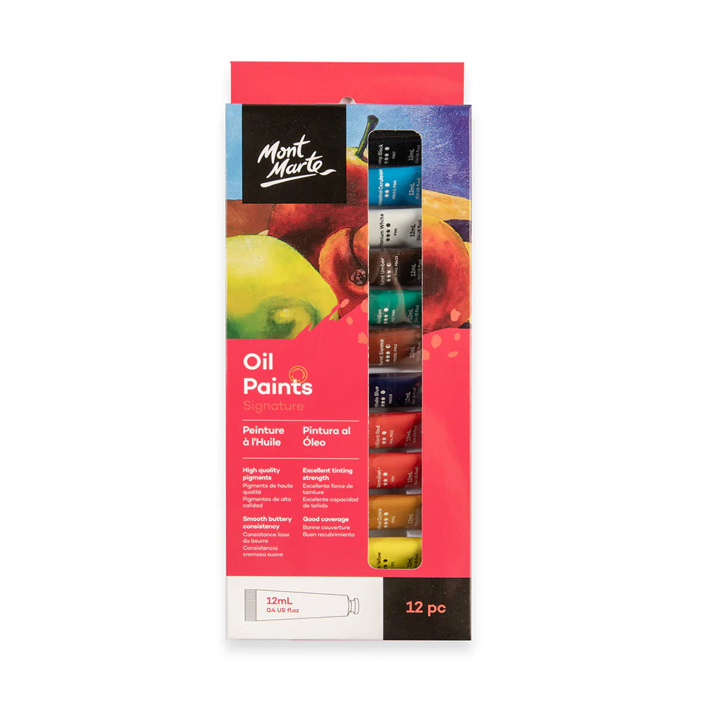 OIL PAINT ( BRAND MONT MARTE ) SIGNATURE 12PCS 12ML