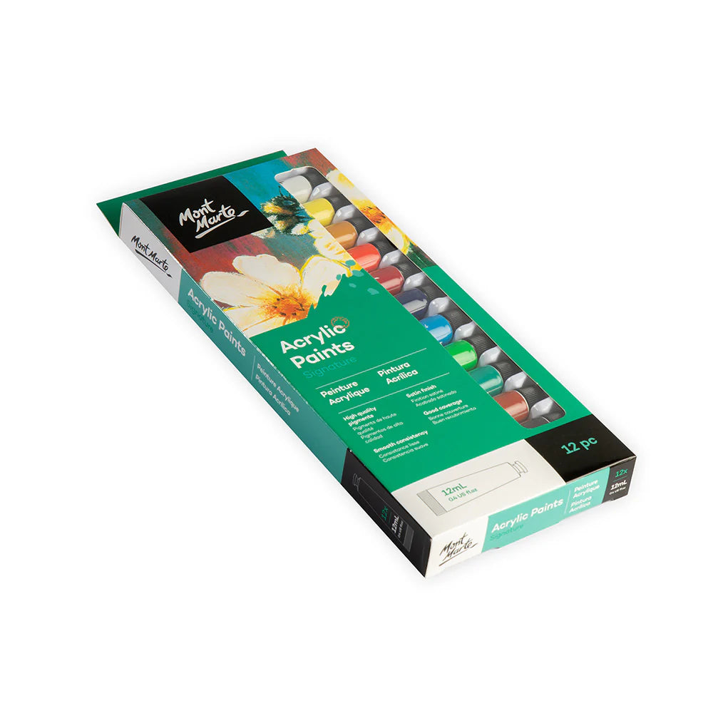 ACRYLIC PAINT ( BRAND MONT MARTE ) 12PC 12ML