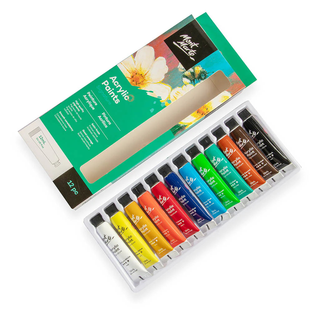 ACRYLIC PAINT ( BRAND MONT MARTE ) 12PC 12ML