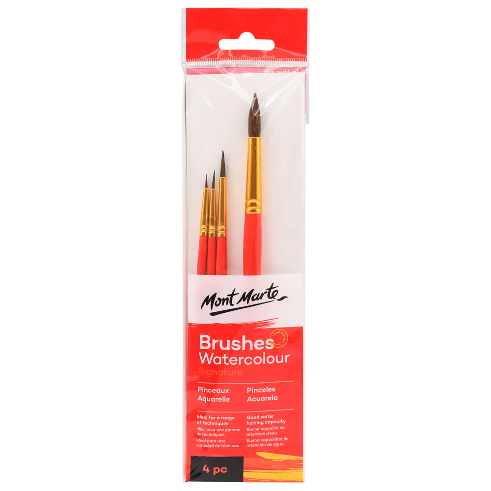 WATERCOLOR BRUSH ( BRAND MONT MARTE ) 4 PCS