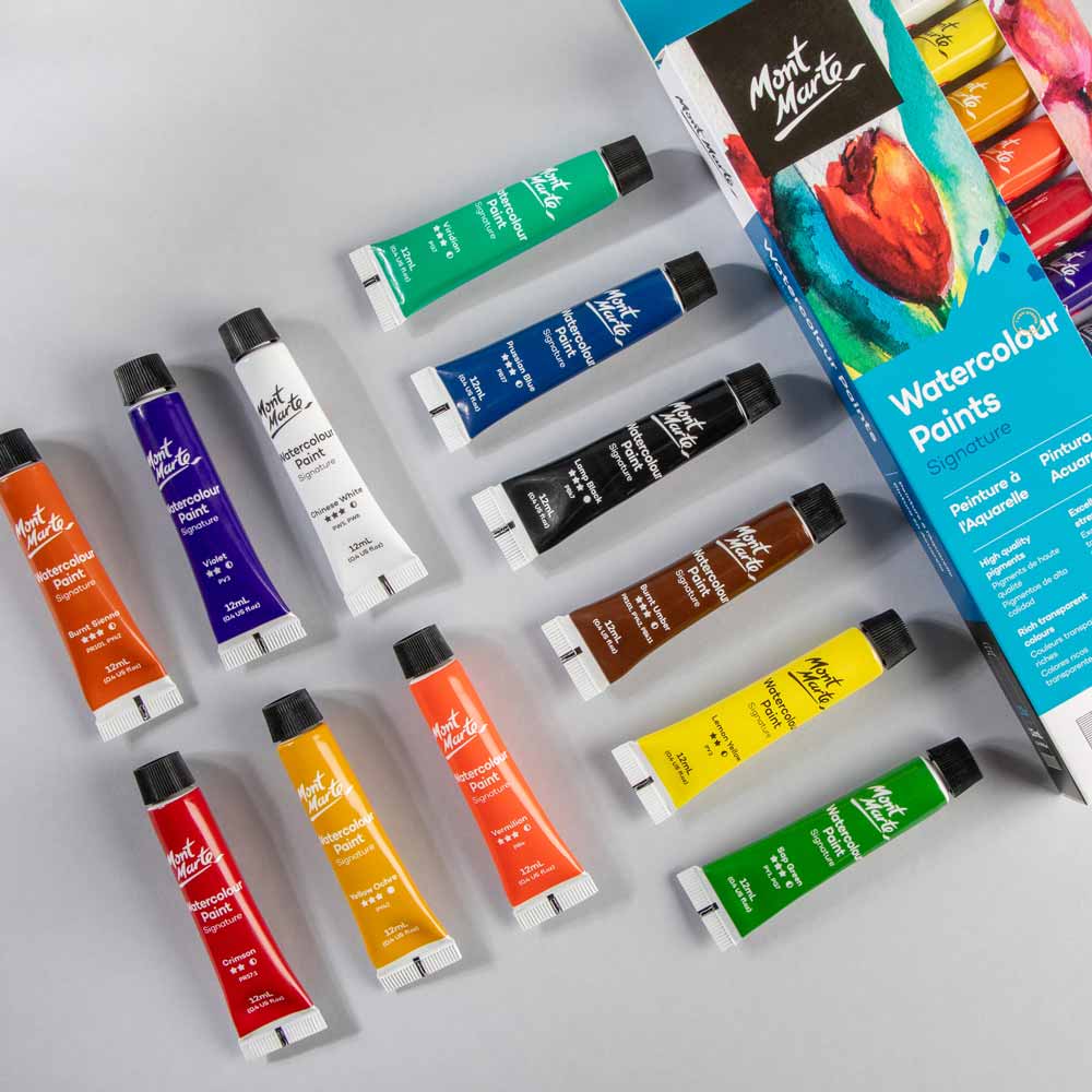 WATERCOLOR PAINTS ( BRAND MONT MARTE ) SIGNATURE 12PCS 12ML