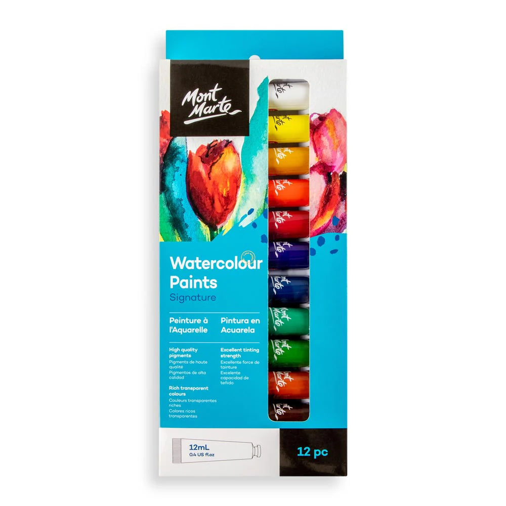 WATERCOLOR PAINTS ( BRAND MONT MARTE ) SIGNATURE 12PCS 12ML