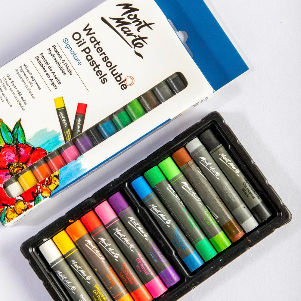 OIL PASTEL ( BRAND MONT MARTE ) WATERSOLUBLE 12 PIECES