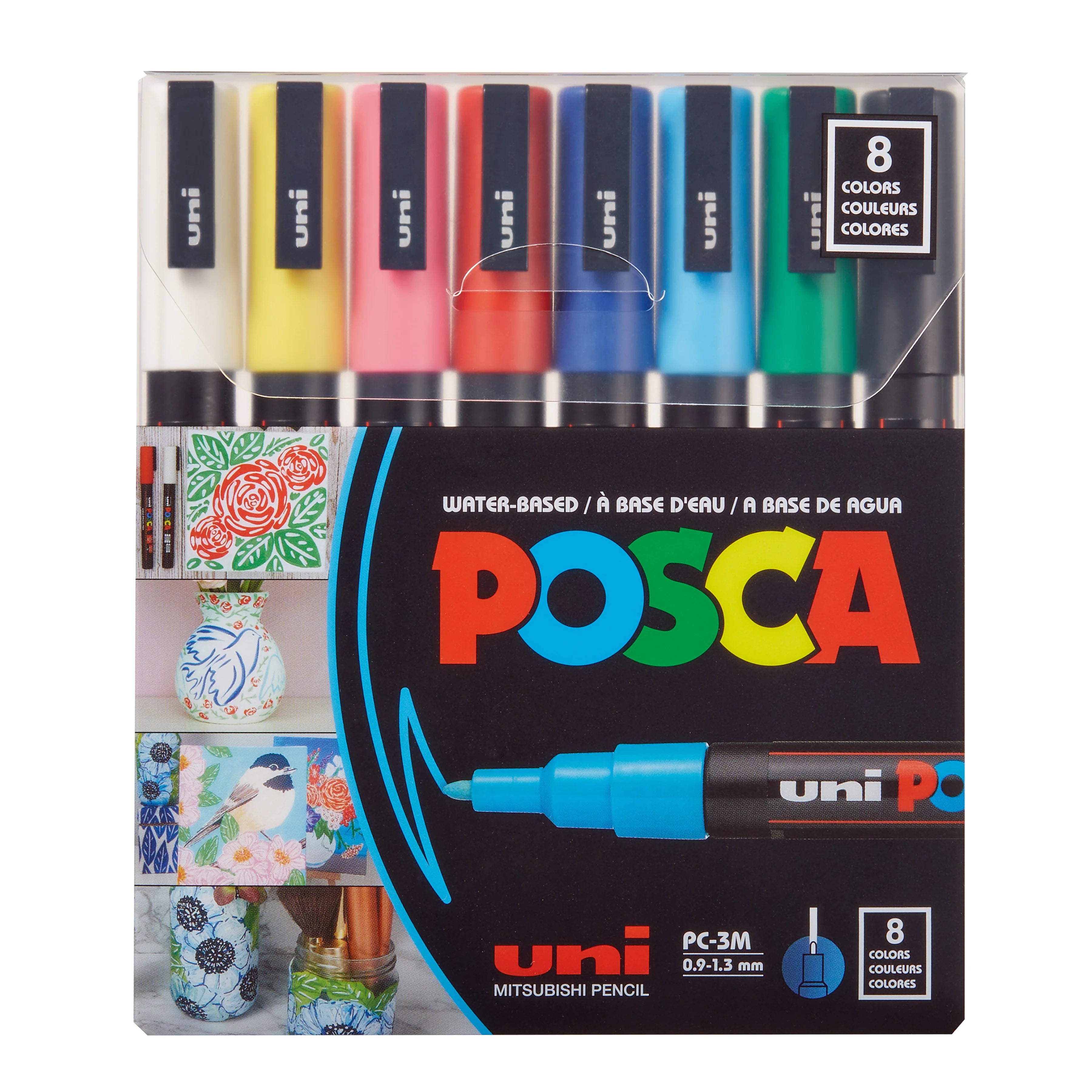 WATER BASE MARKER ( BRAND UNI POSCA ) 8 COLORS 0.9- 1.3MM