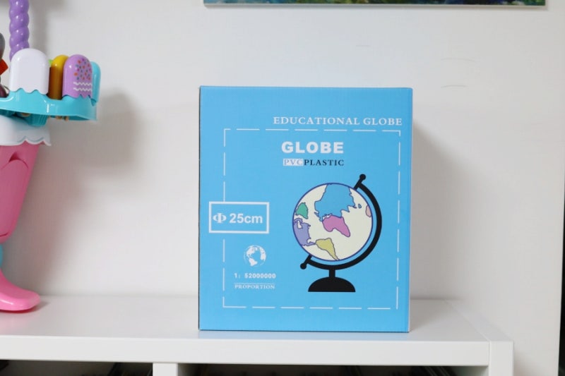 25CM WORLD GLOBE EATH OCEAN ROTATING MAP GEOGRAPHY W/ STAND DESK DECOR