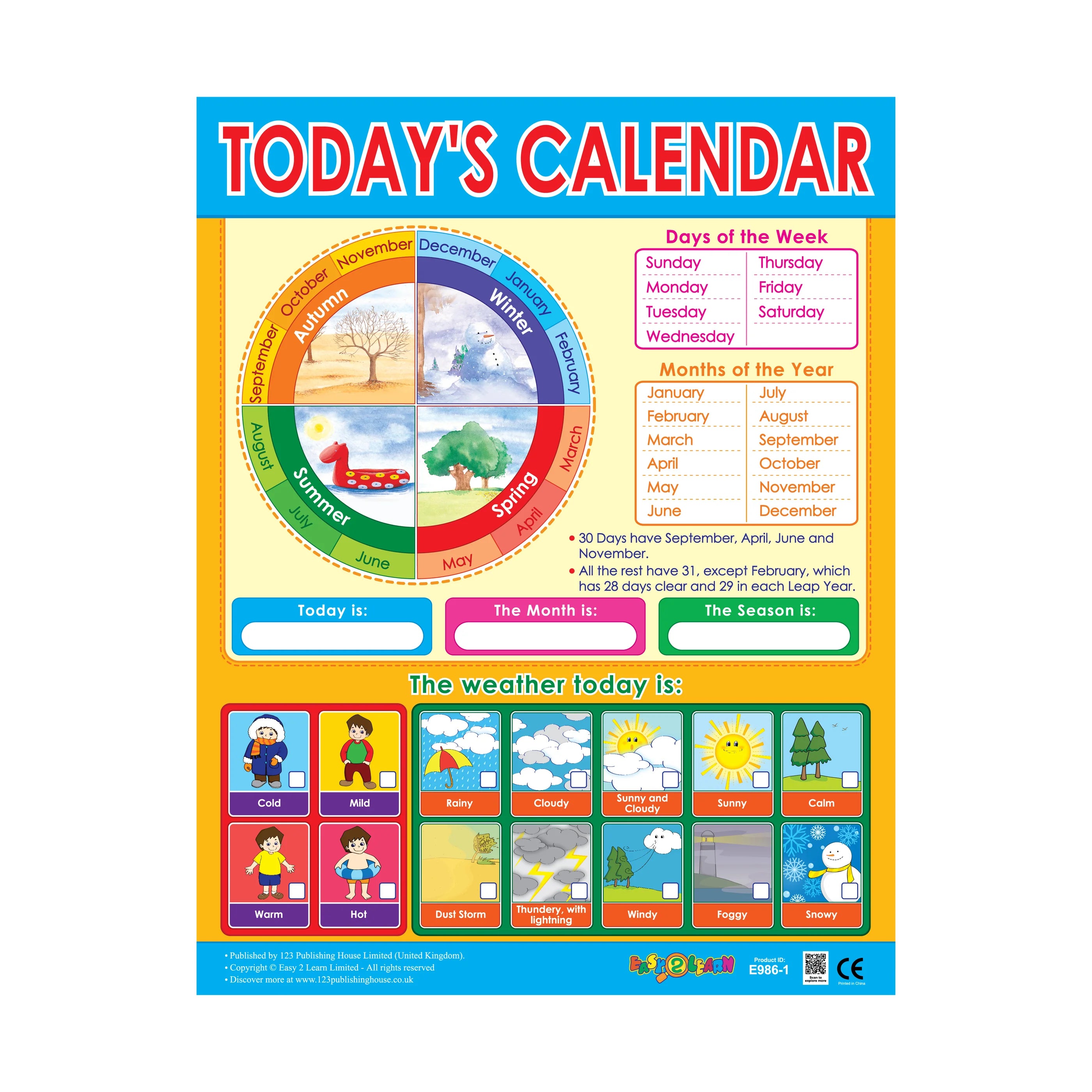 CHART BOARD ( TODAY'S CALENDAR )