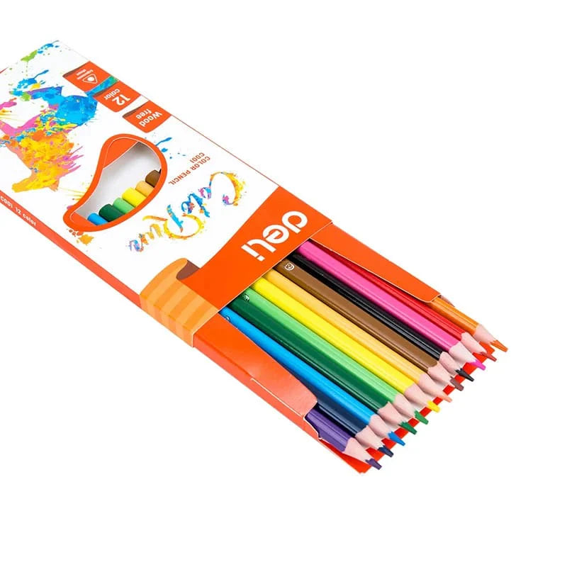 COLORUN COLORED PENCIL 12 COLORS ( BRAND DELI )