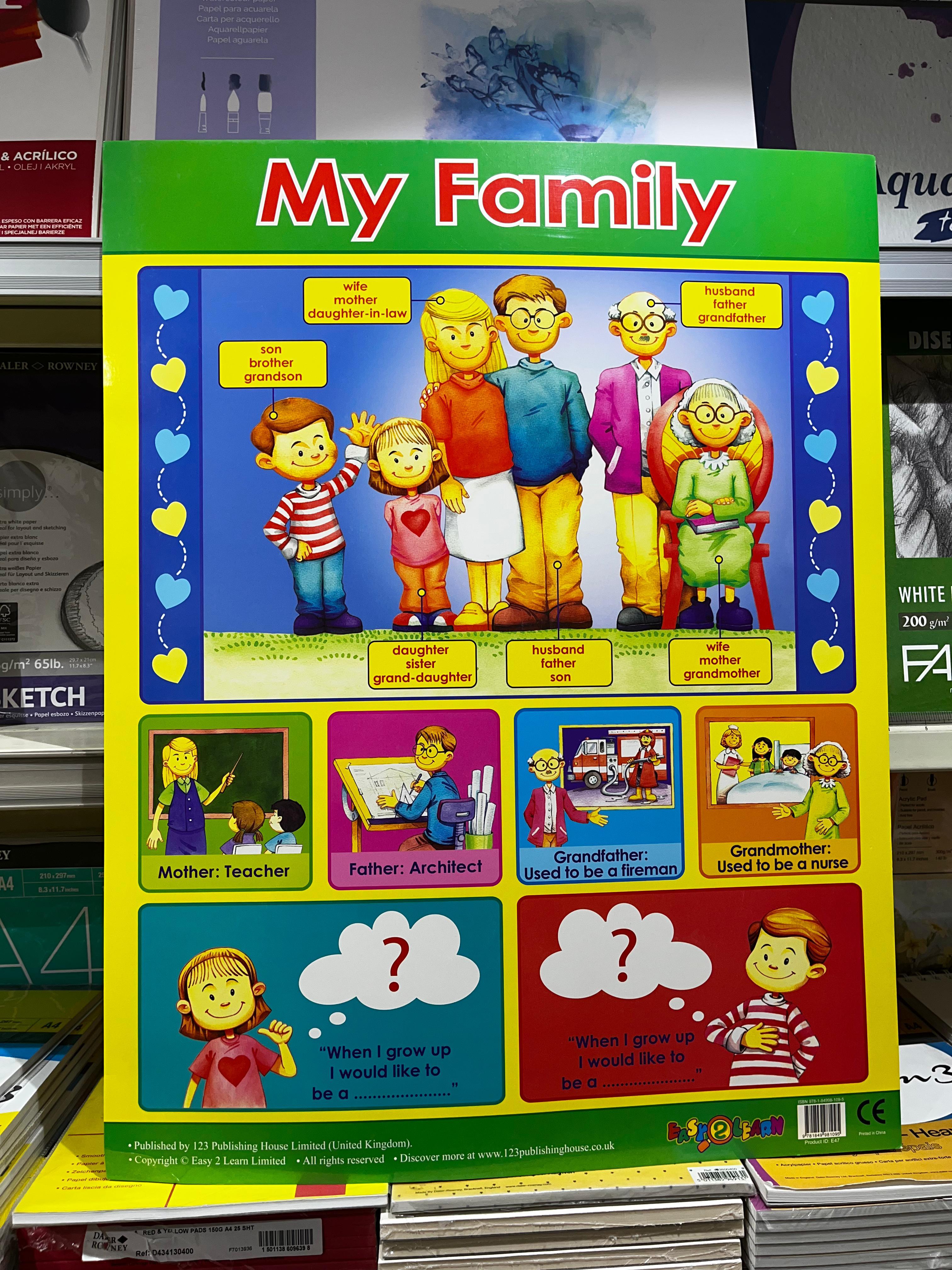 ENGLISH CHART BOARD - MY FAMILY ID (E47)