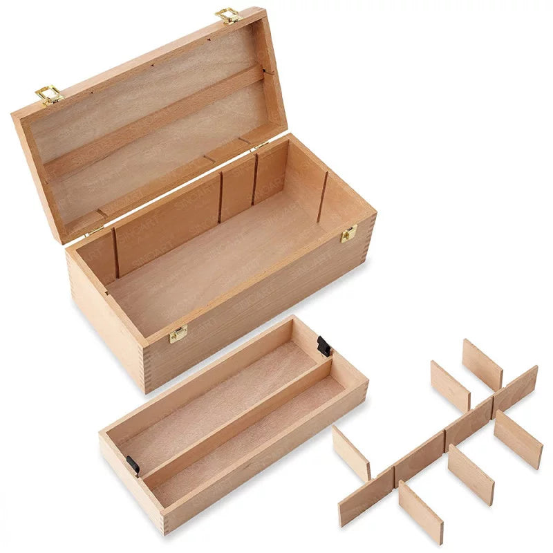 SINOART WOODEN BOX ELM WOOD 40.5X20X15.5CM