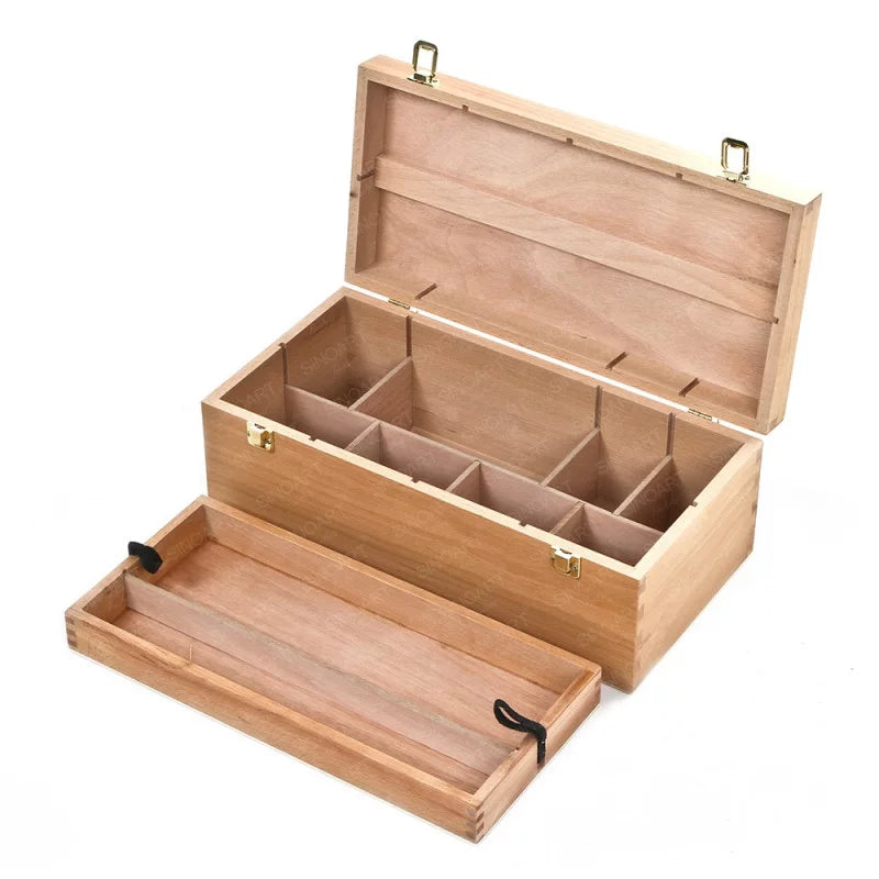 SINOART WOODEN BOX ELM WOOD 40.5X20X15.5CM