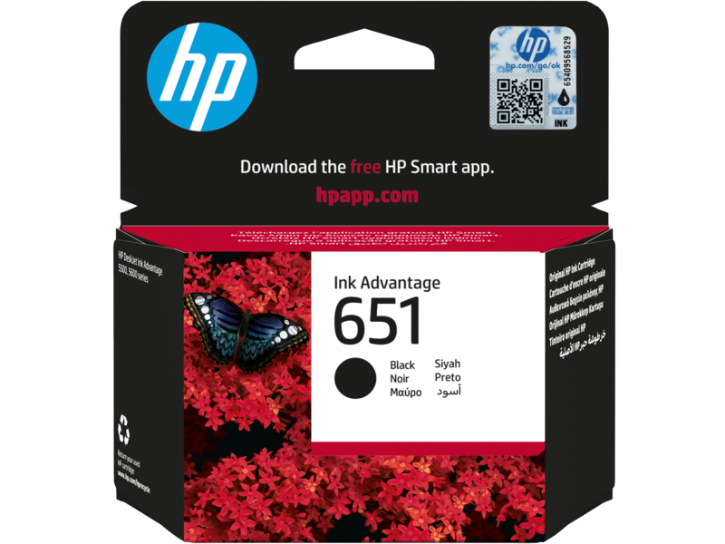 INK CARTRIDGE 651 BLACK ( BRAND HP )