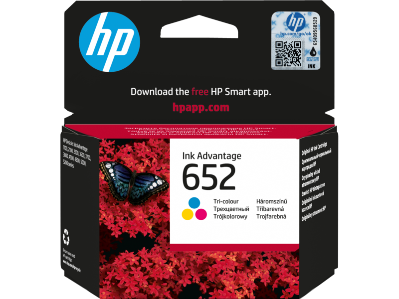INK CARTRIDGE 652 TRI-COLOR ( BRAND HP )