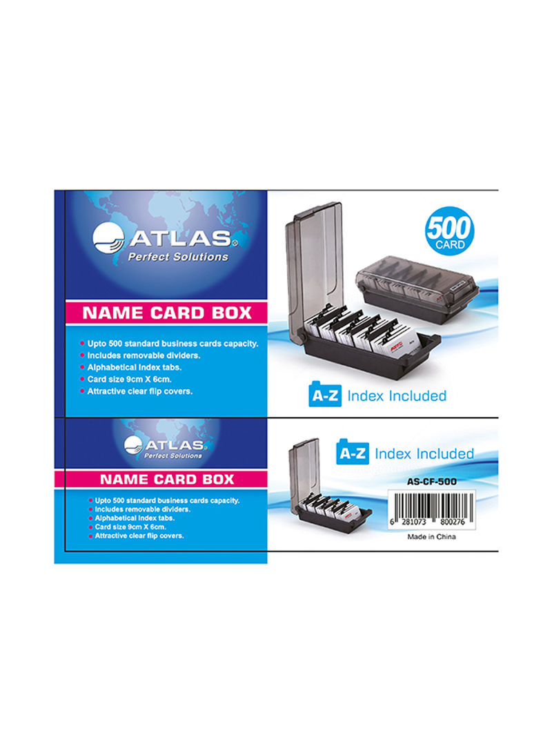 NAME CARD BOX ( BRAND ATLAS ) 500 CAPACITY AS-CF-500