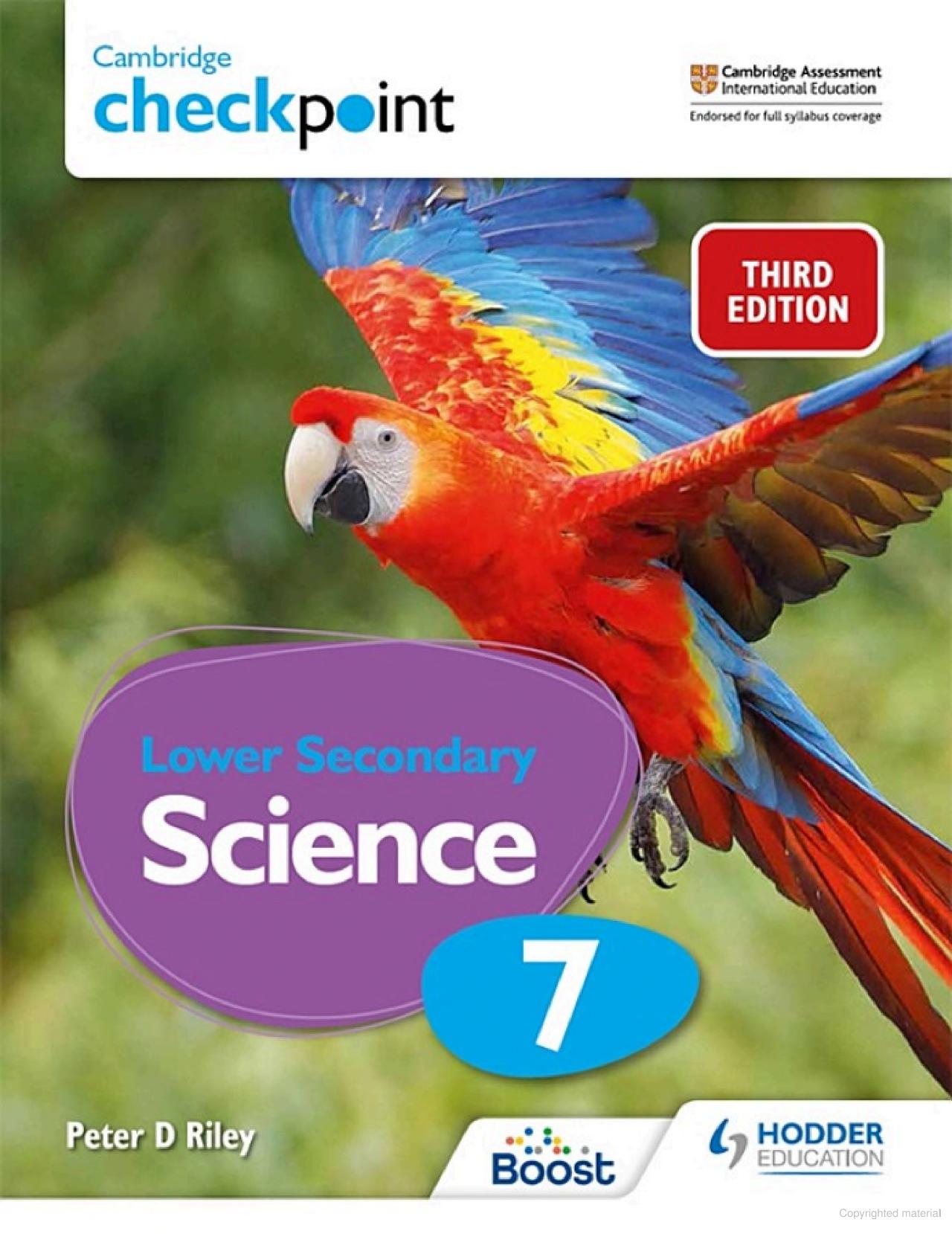 Cambridge Checkpoint Lower Secondary Science Student's Book 7 Third Edition