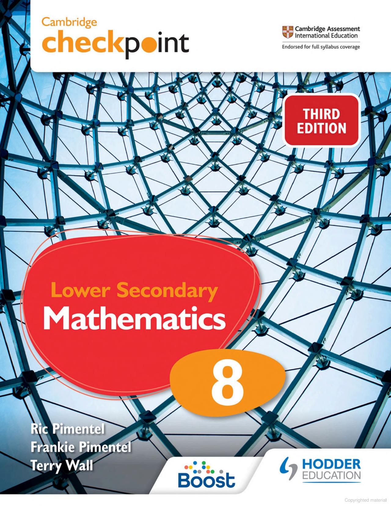 Cambridge Checkpoint Lower Secondary Mathematics Student's Book 8 Third Edition