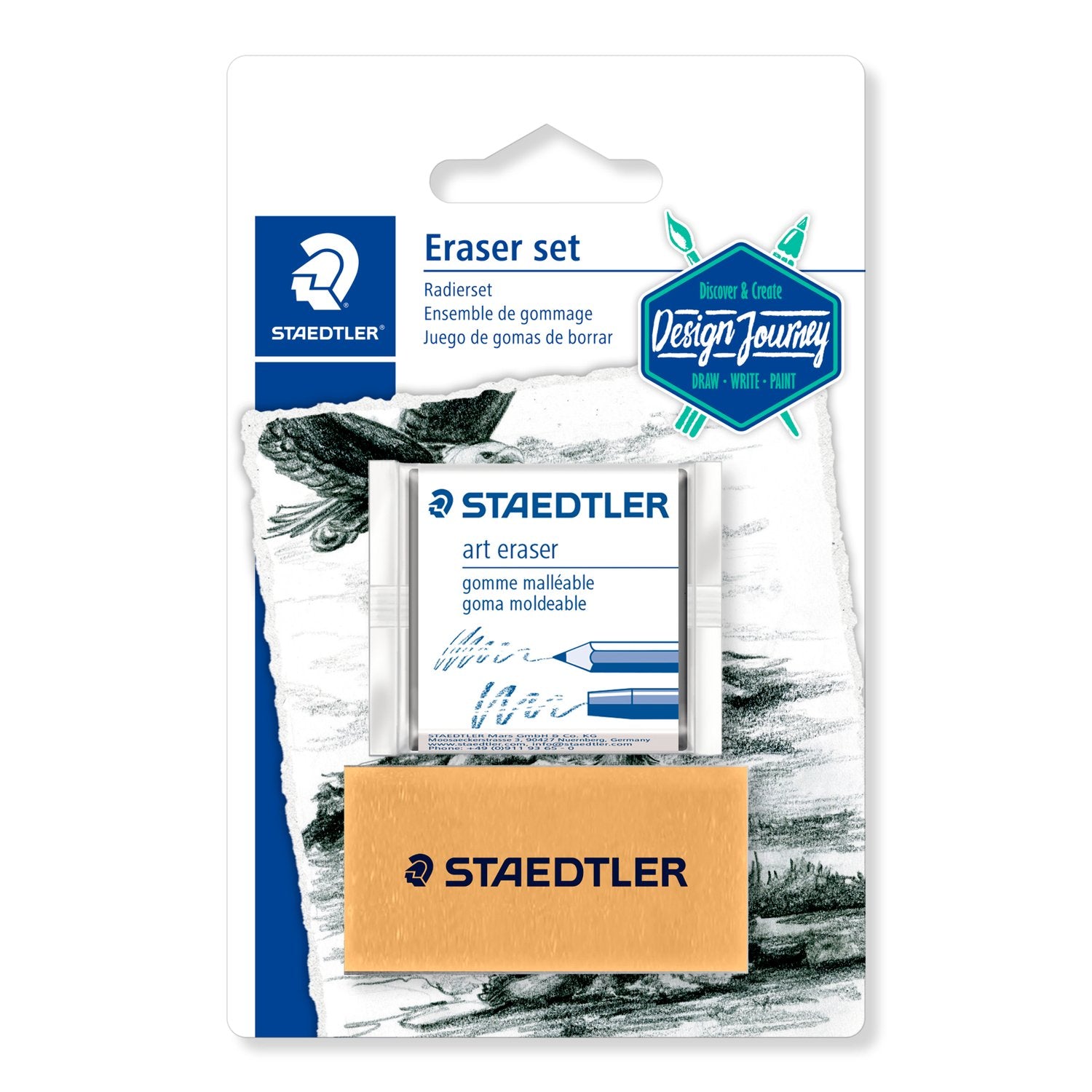 ERASER ART SET OF 2 ( BRAND STAEDTLER )