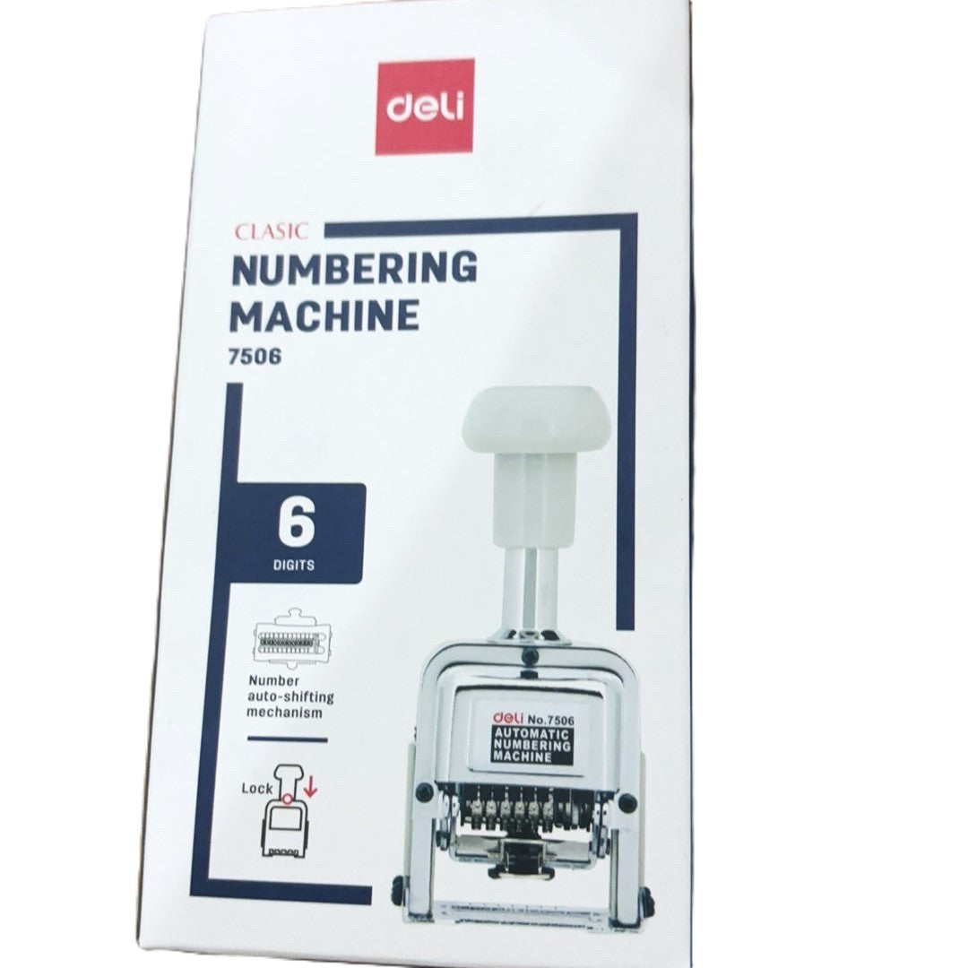 NUMBERING MACHINE ( BRAND DELI ) 6 DIGIT NO. 7506
