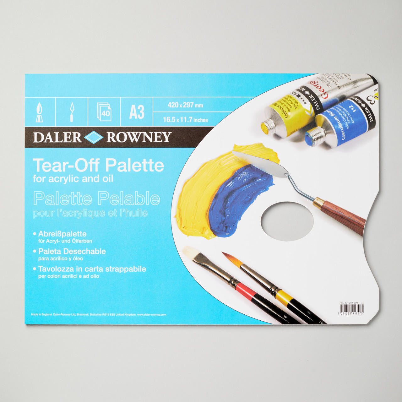 TEAR OFF PALETTE ( BRAND DALER ROWNEY ) A3SIZE 40 SHEETS