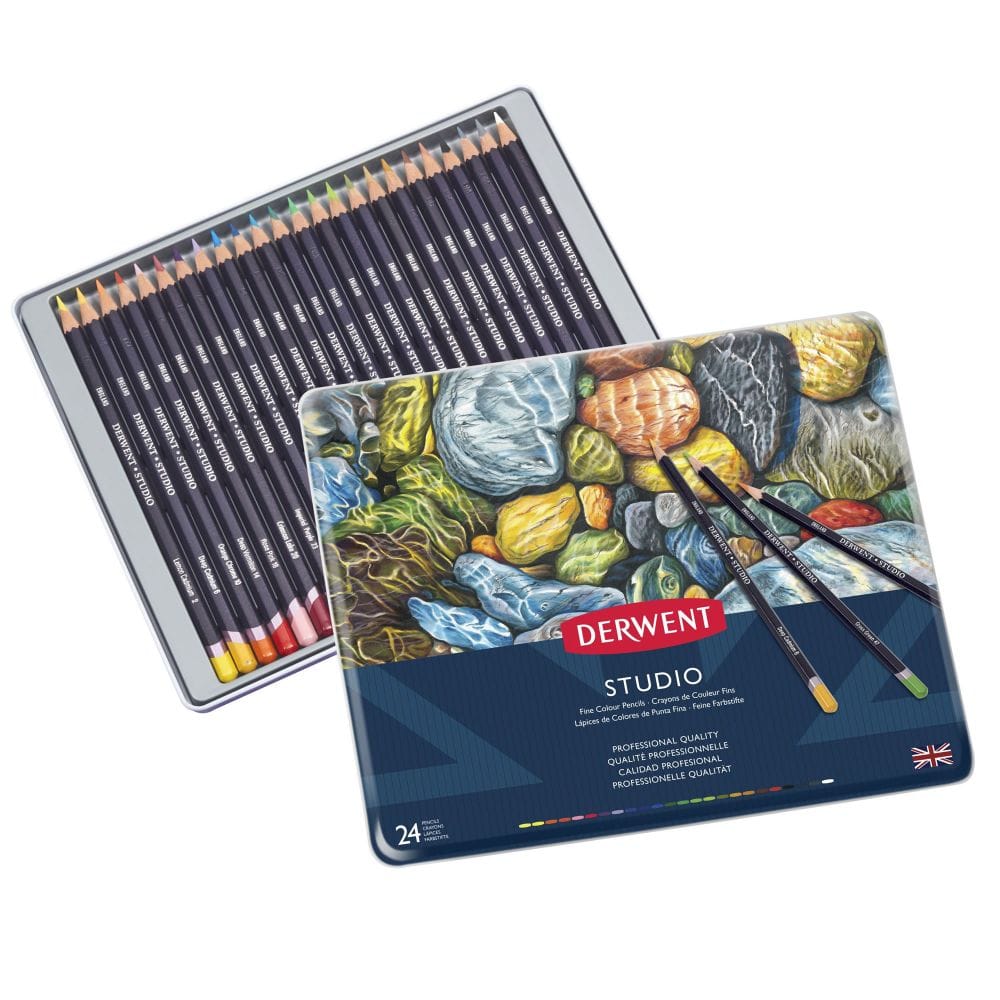 COLORED PENCIL ( BRAND DERWENT ) STUDIO FOR PROFESSIONAL USE 24SHADES