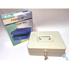 METAL CASH BOX IN BLACK COLOR (SIZE 250X90X200mm) BRAND NOIRSTONE