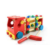 WOODEN KNOCK DOWN TOY CAR