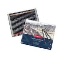 CHARCOAL ( BRAND DERWENT ) TINTED CHARCOAL 24 PCS PENCILS