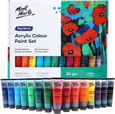 ACRYLIC COLOR PAINT SET ( BRAND MONT MARTE ) 24colors 36ml