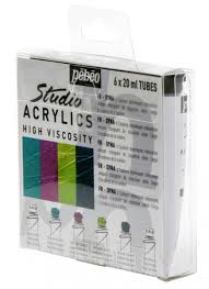STUDIO ACRYLIC HIGH VELOSITY 6COLORS 20ML ( BRAND PEBEO )