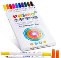 DUAL TIP PEN MARKER 10colors ( BRAND PRIMO )
