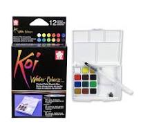 WATERCOLOR 12shades ( BRAND SAKURA KOI )