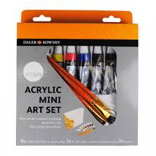 ACRYLIC CANVAS MINI ART SET ( BRAND DALER ROWNEY )