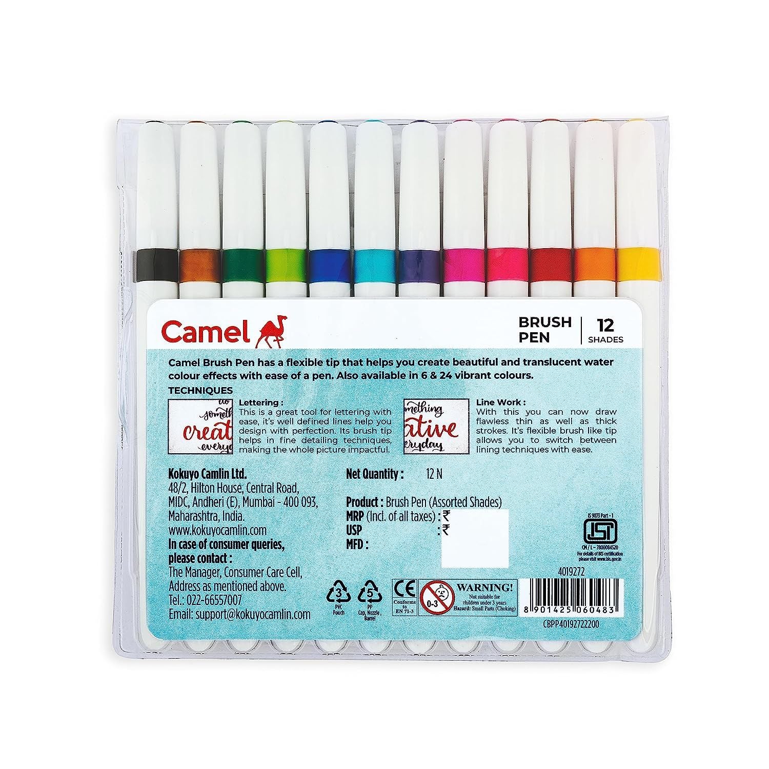 BRUSH PEN ( BRAND CAMEL ) 6SHADES