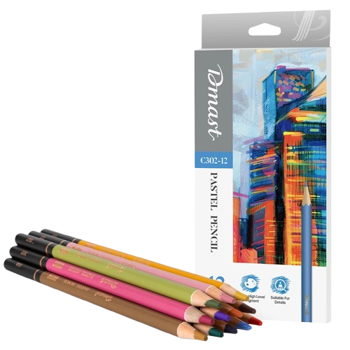 PASTEL COLOR PENCIL ( BRAND DMAST ) 12 COLORS