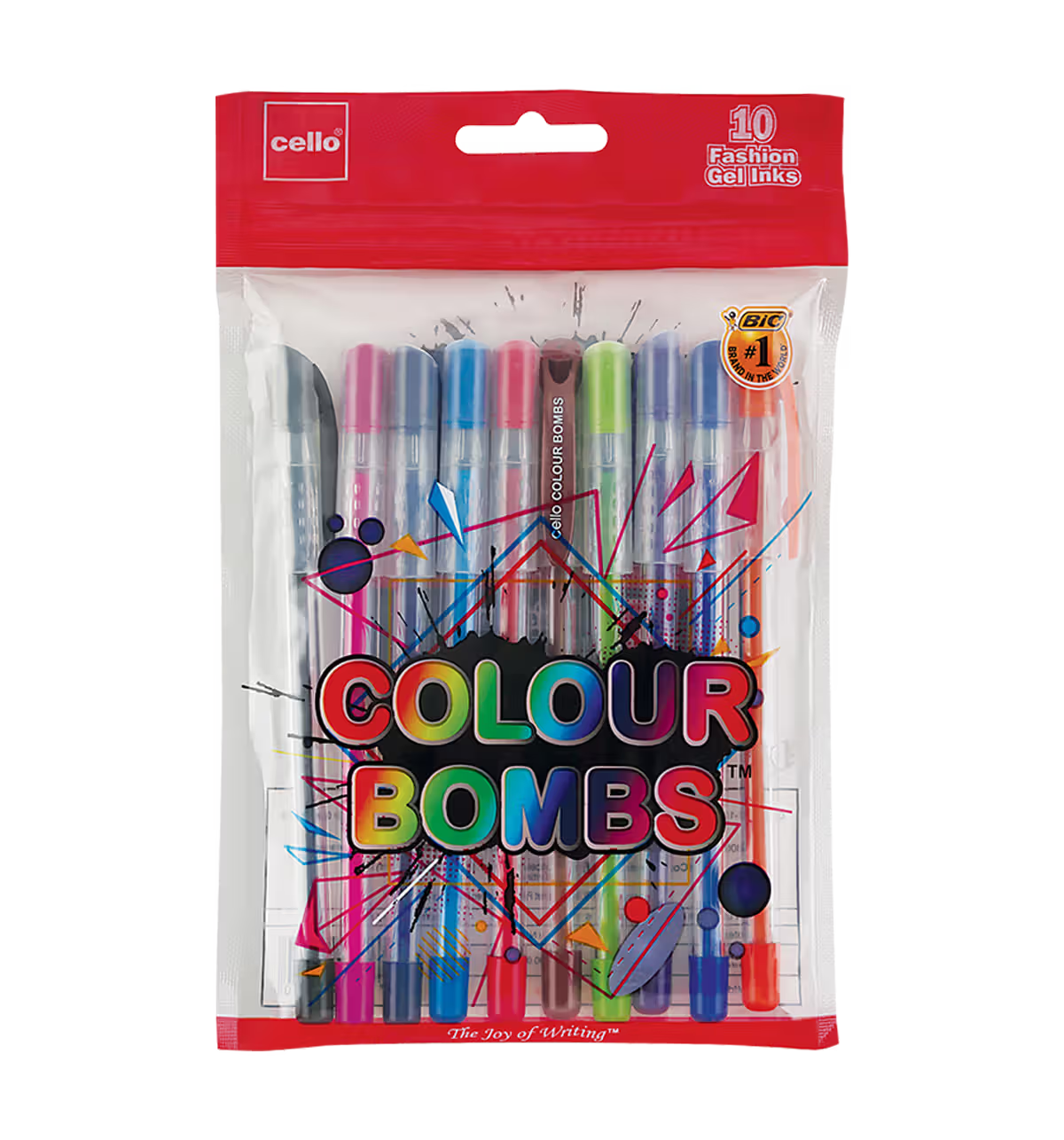 GEL PENS ( BRAND CELLO ) 10PCS COLOR BOMBS PEN