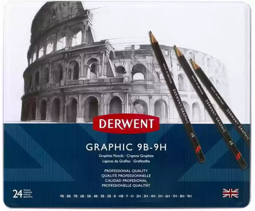 SKETCH PENCIL ( BRAND DERWENT ) GRAPHIC 9B-9H SET OF 24