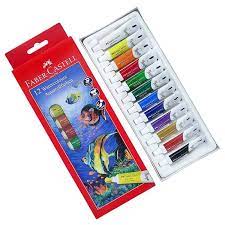 WATERCOLOR AQUARELLE 12shades X 9ml ( BRAND FABER CASTELL )