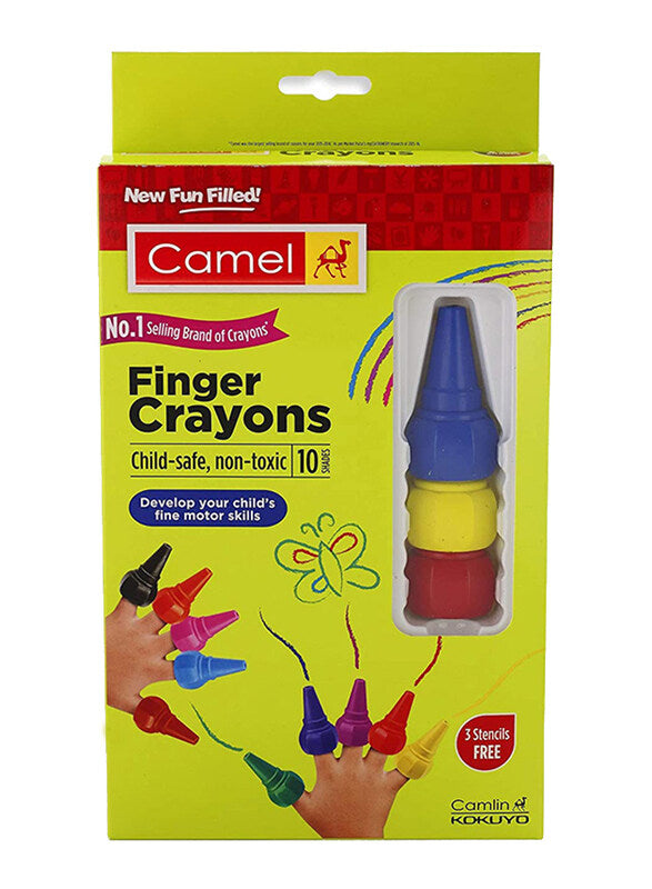 FINGER GRIP CRAYON ( BRAND CAMEL ) 10COLORS
