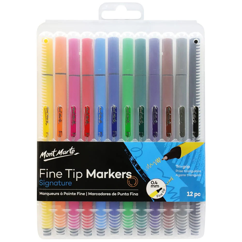 FINE TIP MARKER ( BRAND MONT MARTE ) 12 COLORS