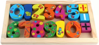 Number Set in Wooden Frame Box for Kids
