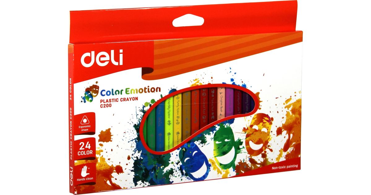 OIL PASTEL CRAYONS ( BRAND DELI ) 24 COLORS