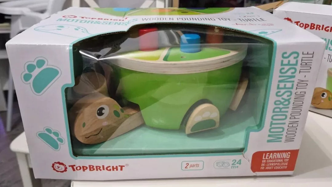 KIDS TOY WOODEN POUNDING TURTLE