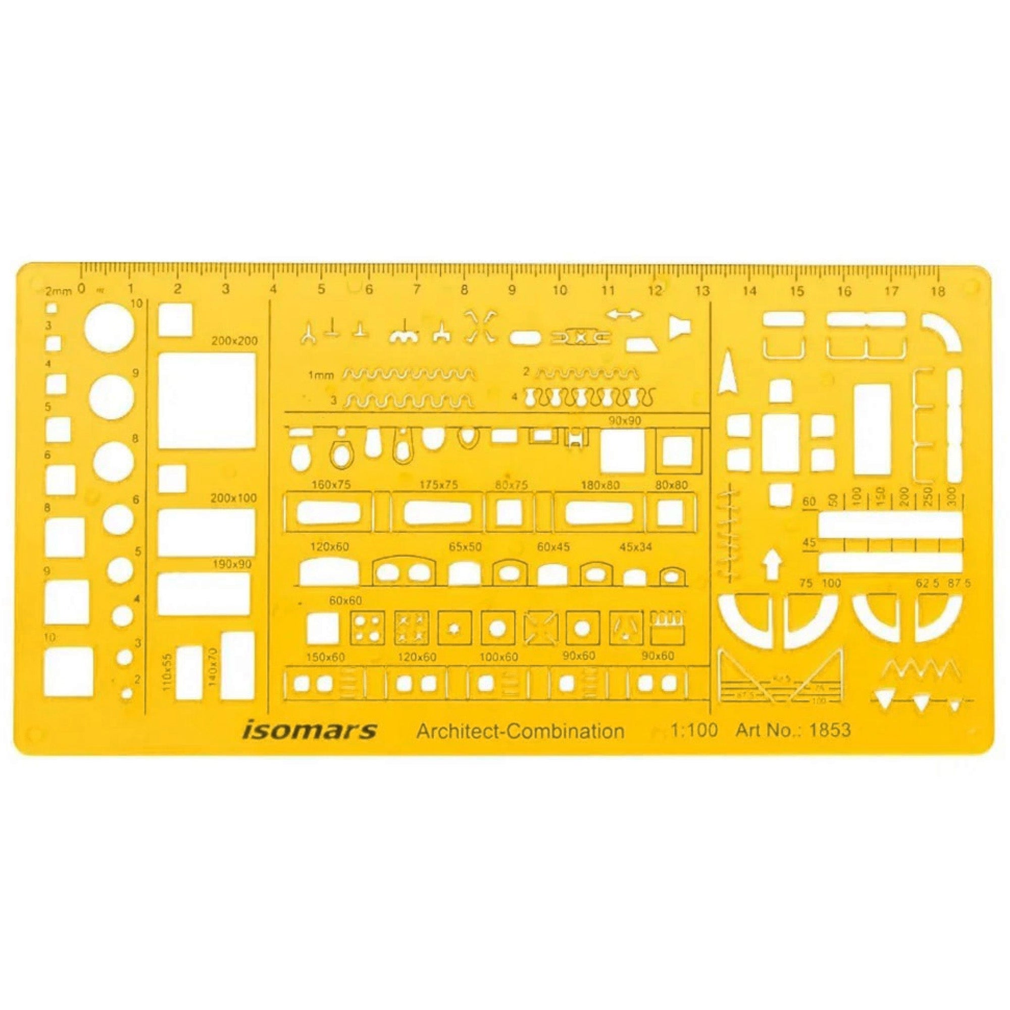 ARCHITECH COMBINATION TEMPLATE ART NO.1853 ( BRAND ISOMARS )