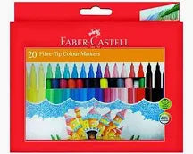 FIBRE TIP COLOR MARKERS 20colors ( BRAND FABER CASTELL )