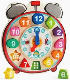 WOODEN SHAPE SORTING CLOCK PUZZLE ( TOPBRIGHT )