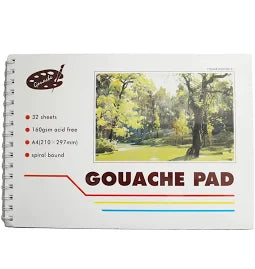 GOUACHE A3 SIZE 32SHEETS SPIRAL 160GSM ( BRAND ART MAX )