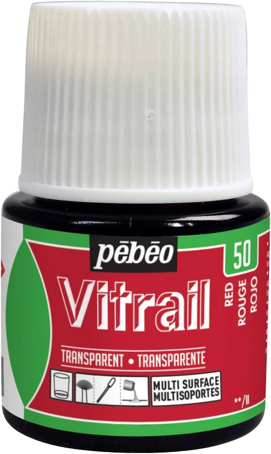 GLASS PAINT VITRAIL TRANSPARENT ( BRAND PEBEO ) 45ML