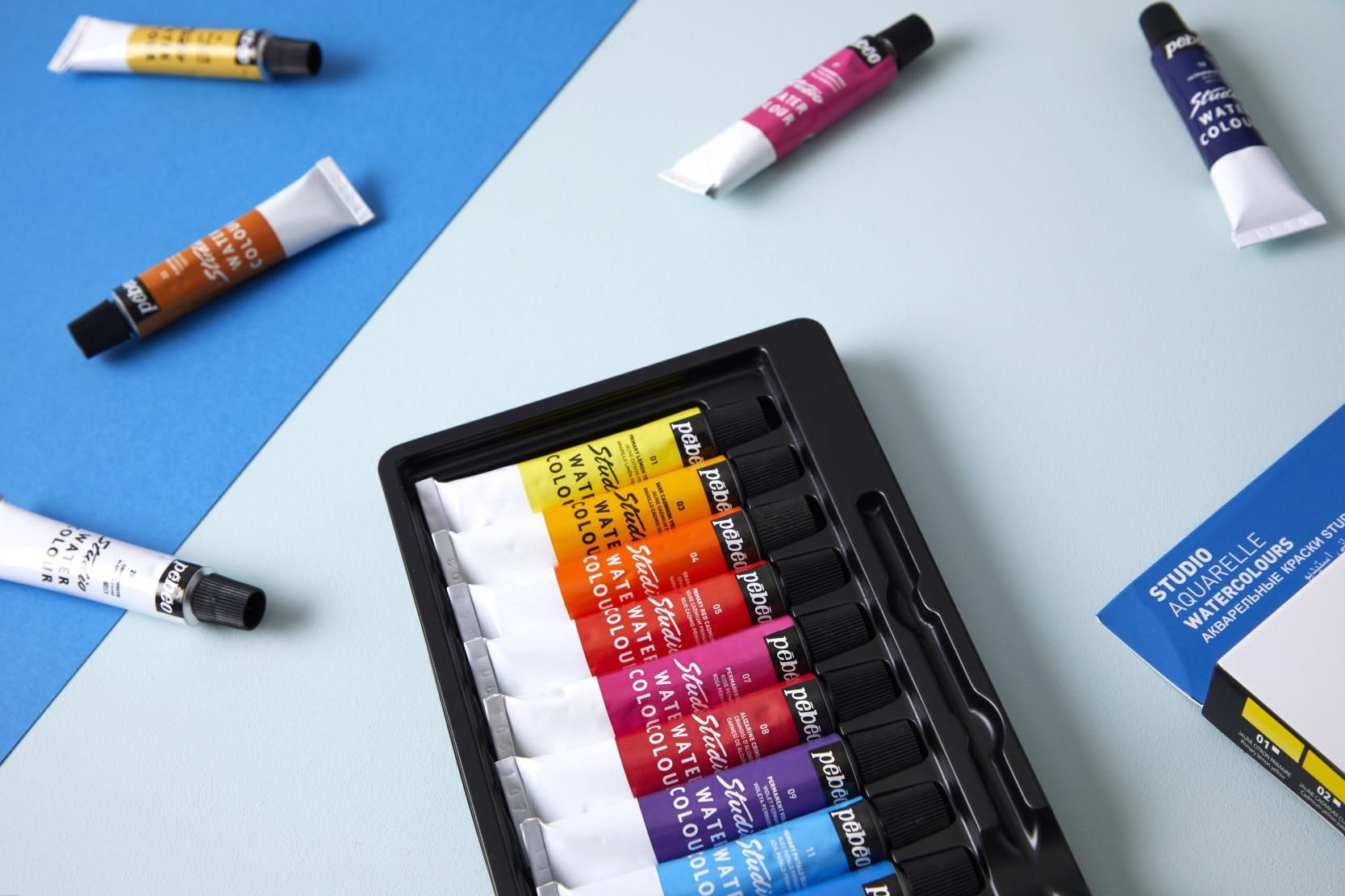WATERCOLOR SET ( BRAND PEBEO ) STUDIO AQUARELLE 12 COLORS 12ML